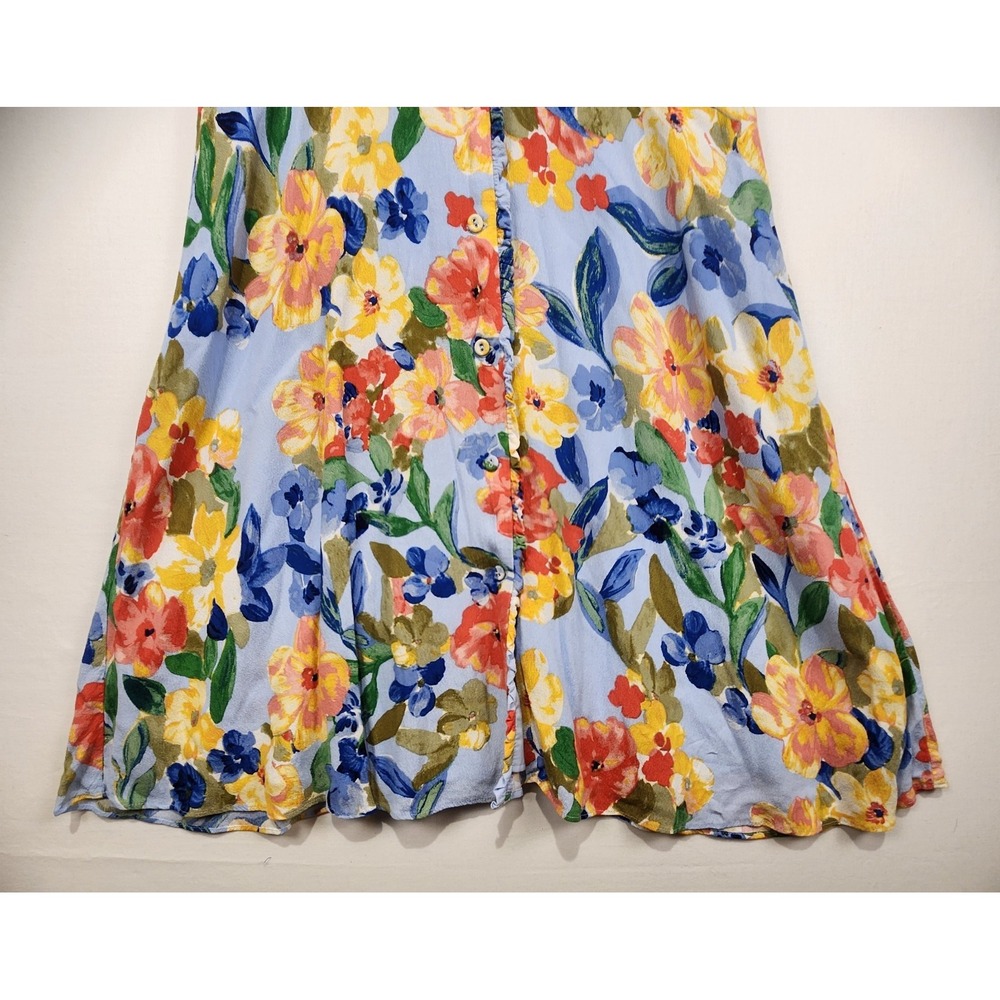 Maggy London Women's Button Floral Multicolor‎ Romantic Dress Size 12 - Picture 2 of 10